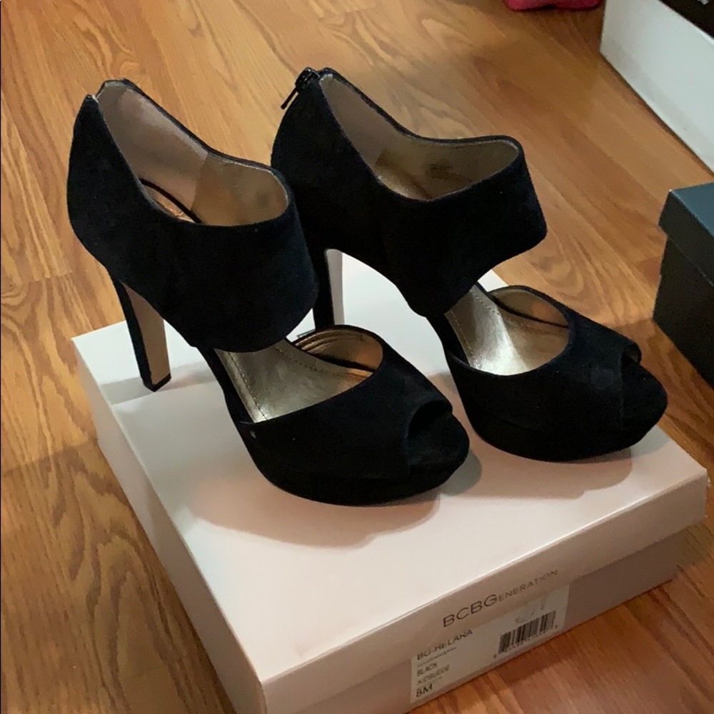 Black platform heels